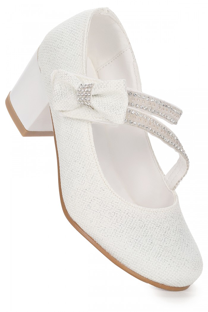 KİKO KİDS AİSHA KUM SİMLİ GÜNLÜK KIZ ÇOCUK 4 CM TOPUKLU ABİYE AYAKKABI