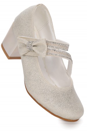 KİKO KİDS AİSHA KUM SİMLİ GÜNLÜK KIZ ÇOCUK 4 CM TOPUKLU ABİYE AYAKKABI