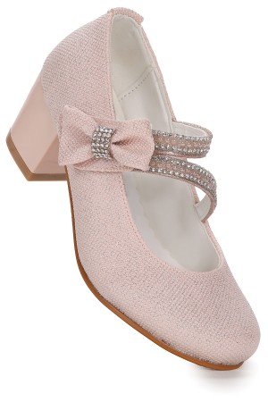 KİKO KİDS AİSHA KUM SİMLİ GÜNLÜK KIZ ÇOCUK 4 CM TOPUKLU ABİYE AYAKKABI