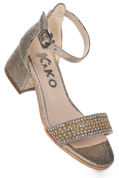 KİKO KİDS ELİNOR ÇATLAK GÜNLÜK KIZ ÇOCUK 3 CM TOPUKLU SANDALET ABİYE AYAKKABI