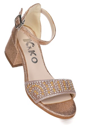 KİKO KİDS HEİDİ ÇATLAK GÜNLÜK KIZ ÇOCUK 3 CM TOPUKLU SANDALET ABİYE AYAKKABI