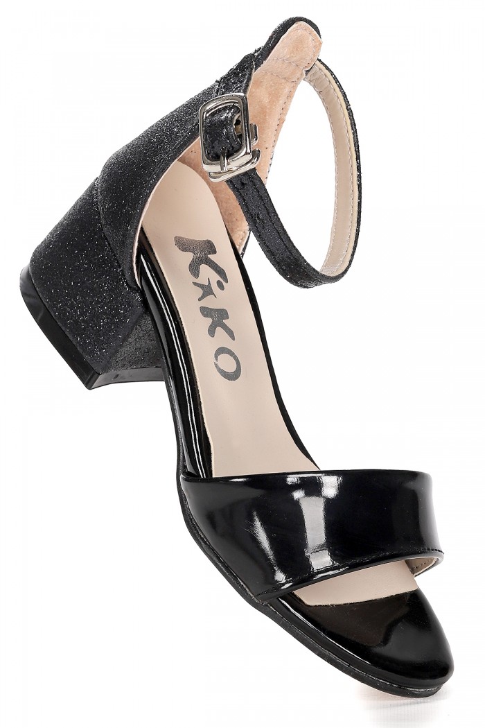 KİKO KİDS SHEİLA AYNA KUM GÜNLÜK KIZ ÇOCUK 3 CM TOPUKLU SANDALET ABİYE AYAKKABI