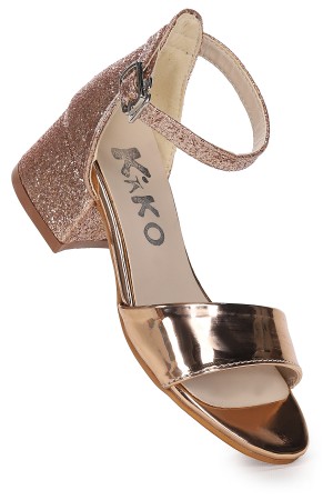 KİKO KİDS SHEİLA AYNA KUM GÜNLÜK KIZ ÇOCUK 3 CM TOPUKLU SANDALET ABİYE AYAKKABI