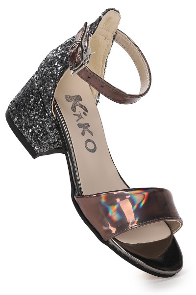 KİKO KİDS SHEİLA AYNA ÇAM GÜNLÜK KIZ ÇOCUK 3 CM TOPUKLU SANDALET ABİYE AYAKKABI