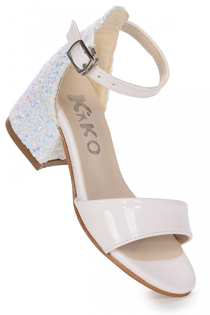 KİKO KİDS SHEİLA AYNA ÇAM GÜNLÜK KIZ ÇOCUK 3 CM TOPUKLU SANDALET ABİYE AYAKKABI