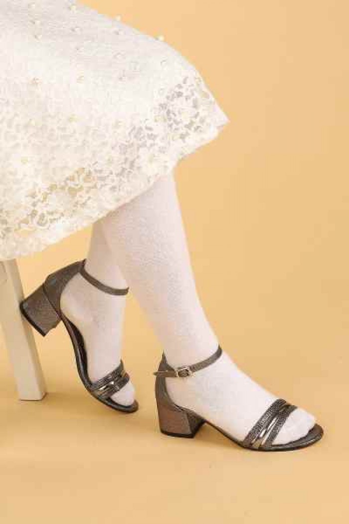 KİKO KİDS HELENA ÇATLAK GÜNLÜK KIZ ÇOCUK 3 CM TOPUKLU SANDALET ABİYE AYAKKABI