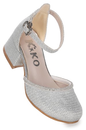 KİKO KİDS RESSA ÇUPRA TAŞLI KIZ ÇOCUK 5 CM TOPUKLU SANDALET ABİYE AYAKKABI