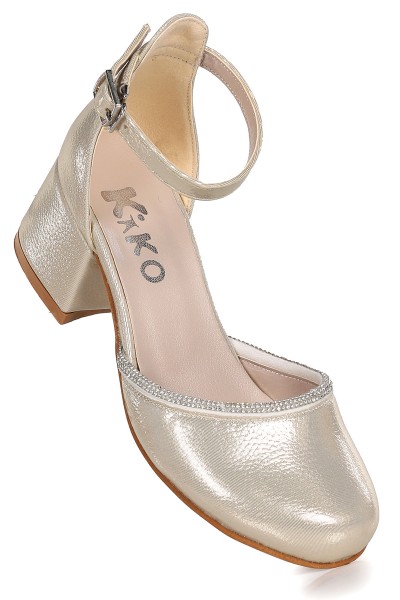 KİKO KİDS RESSA VAKKO TAŞLI KIZ ÇOCUK 5 CM TOPUKLU SANDALET ABİYE AYAKKABI