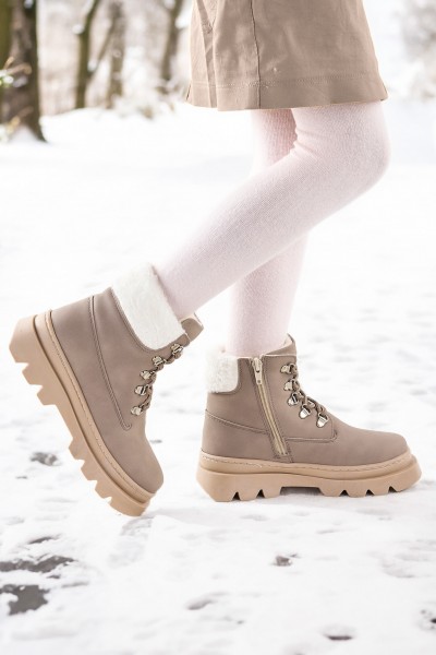 KİKO KİDS 500 GÜNLÜK FERMUARLI KIZ ÇOCUK BOT AYAKKABI