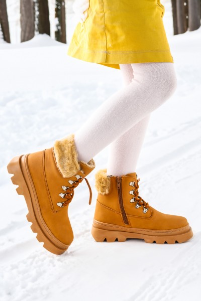 KİKO KİDS 500 GÜNLÜK FERMUARLI KIZ ÇOCUK BOT AYAKKABI