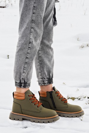 KİKO KİDS FERMUARLI ERKEK ÇOCUK BOT AYAKKABI ARZ 4552