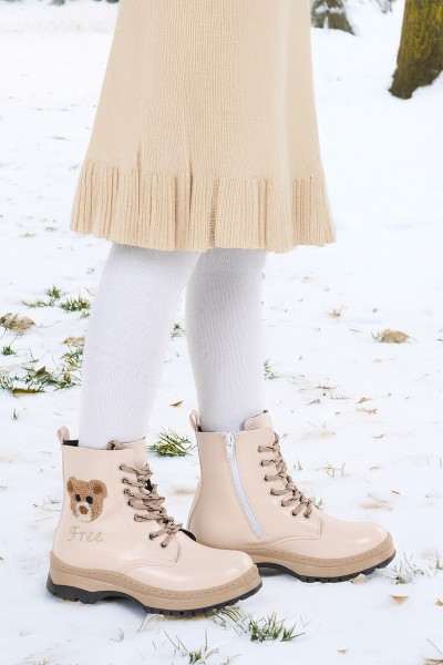 KİKO KİDS TERMO TABAN KIZ ÇOCUK BOT 625 KIRIŞIK CİLT