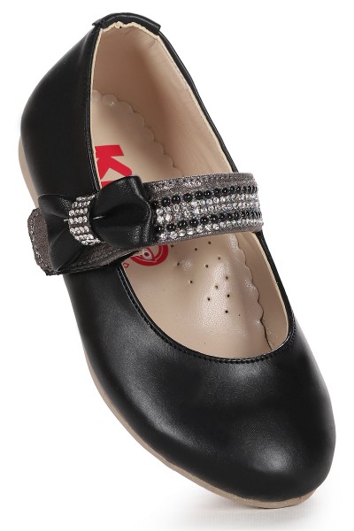 KİKO KİDS CERRY CİLT CIRTLI KIZ ÇOCUK TAŞLI BABET AYAKKABI