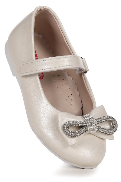 KİKO KİDS BOWTİE PAPYON TAŞLI CIRTLI KIZ ÇOCUK BABET AYAKKABI