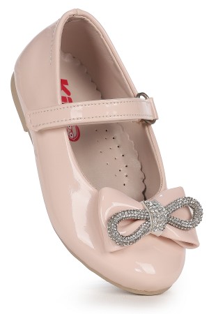 KİKO KİDS BOWTİE PAPYON TAŞLI CIRTLI KIZ ÇOCUK BABET AYAKKABI
