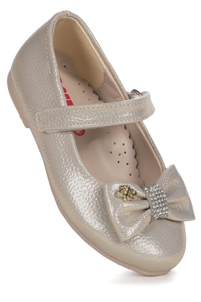 KİKO KİDS CIRTLI FİYONKLU KIZ ÇOCUK BABET AYAKKABI EGE 201 VAKKO