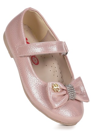 KİKO KİDS CIRTLI FİYONKLU KIZ ÇOCUK BABET AYAKKABI EGE 201 VAKKO