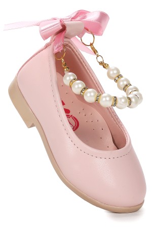 KİKO KİDS CİLT İNCİLİ LASTİKLİ KIZ BEBEK BABET AYAKKABI ARÇ 01