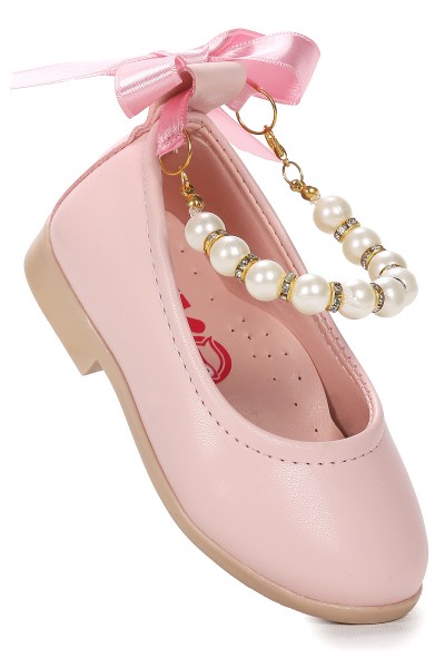 KİKO KİDS CİLT İNCİLİ LASTİKLİ KIZ BEBEK BABET AYAKKABI ARÇ 01