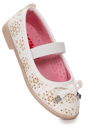 KİKO KİDS CİLT LASTİKLİ KIZ ÇOCUK BABET AYAKKABI ARÇ 07