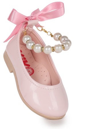 KİKO KİDS BLANCH RUGAN İNCİLİ LASTİKLİ KIZ BEBEK BABET AYAKKABI