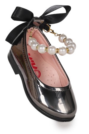 KİKO KİDS BLANCH AYNA İNCİLİ LASTİKLİ KIZ BEBEK BABET AYAKKABI