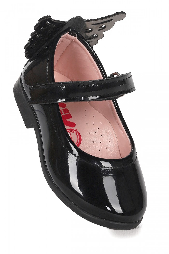 KİKO KİDS FRİGA AYNA KELEBEK CIRTLI KIZ BEBEK BABET AYAKKABI