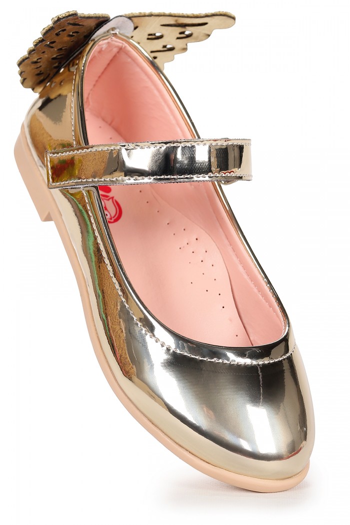 KİKO KİDS FRİGA AYNA KELEBEK CIRTLI KIZ ÇOCUK BABET AYAKKABI