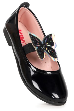 KİKO KİDS MENZ RUGAN KELEBEK LASTİKLİ KIZ ÇOCUK BABET AYAKKABI