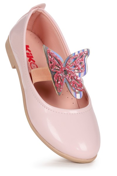 KİKO KİDS MENZ RUGAN KELEBEK LASTİKLİ KIZ ÇOCUK BABET AYAKKABI