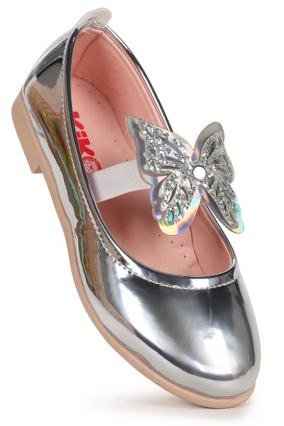 KİKO KİDS MENZ AYNA KELEBEK LASTİKLİ KIZ ÇOCUK BABET AYAKKABI