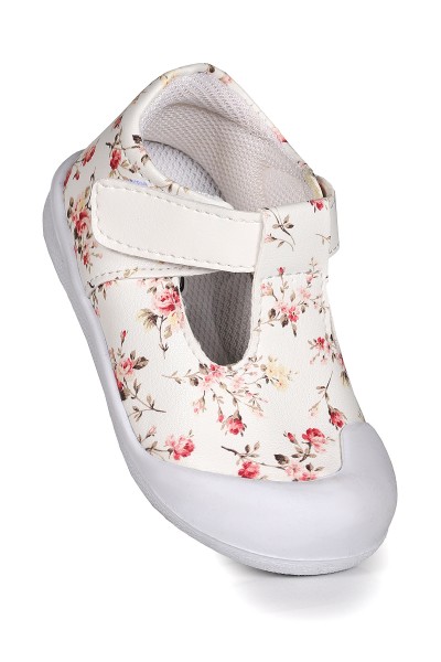 KİKO KİDS FLOWER CIRTLI KIZ BEBEK İLK ADIM PANDUF AYAKKABI