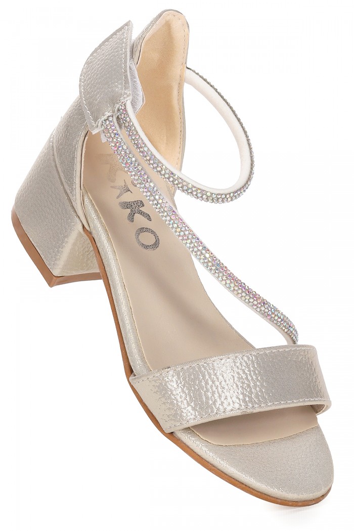 KİKO KİDS PİSAR VAKKO GÜNLÜK KIZ ÇOCUK 4 CM TOPUKLU SANDALET ABİYE AYAKKABI