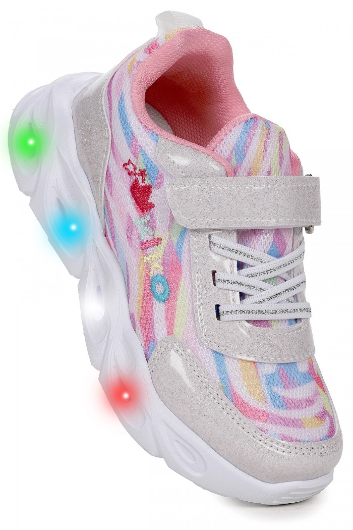 KİKO KİDS TENO CIRTLI IŞIKLI KIZ ÇOCUK SPOR AYAKKABI